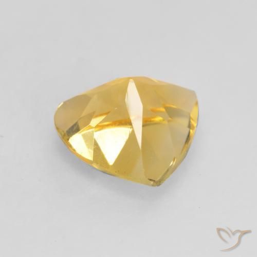 Citrino Oro medio naturale da 1.11 ct, Taglio trillion, VVS-VS
