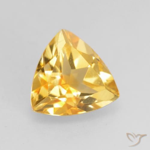 Citrino Oro medio naturale da 1.17 ct, Taglio trillion, VVS-VS