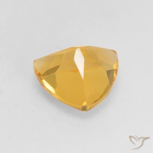 Citrino Oro medio naturale da 1.14 ct, Taglio trillion, VVS-VS