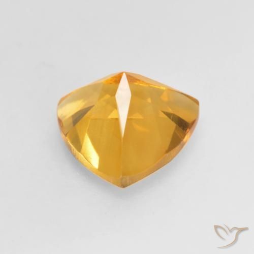 Citrino Dorato scuro naturale da 1.09 ct, Taglio trillion, VVS-VS