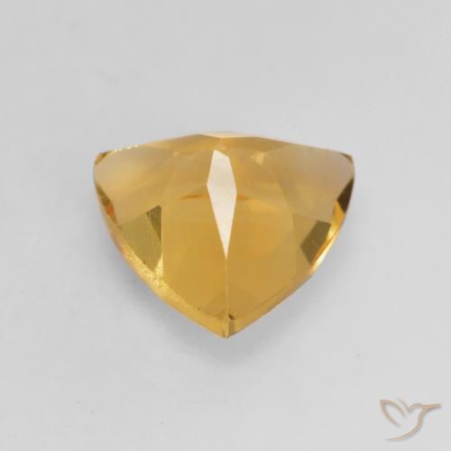 Citrino Arancio Dorato Profondo naturale da 1.03 ct, Taglio trillion, VVS-VS