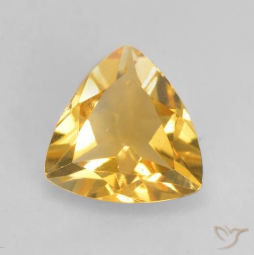 0.93ct Naturale Oro medio Citrino, Taglio trillion, VVS-VS