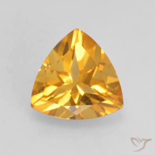 0.97ct Naturale Dorato scuro Citrino, Taglio trillion, VVS-VS