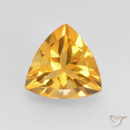 Citrino Arancio dorato naturale da 1.02 ct, Taglio trillion, VVS-VS