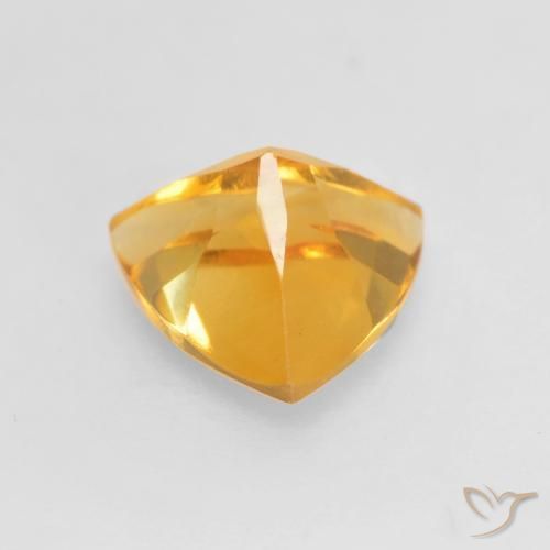 Citrino Arancio dorato naturale da 1.02 ct, Taglio trillion, VVS-VS