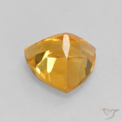 Citrino Arancio medio-chiaro-oroG naturale da 1.08 ct, Taglio trillion, VVS-VS