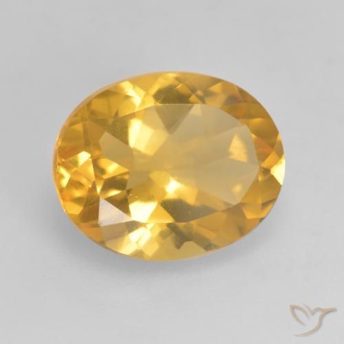 Citrino Arancio-Oro naturale da 3.12 ct, Ovale, VVS-VS