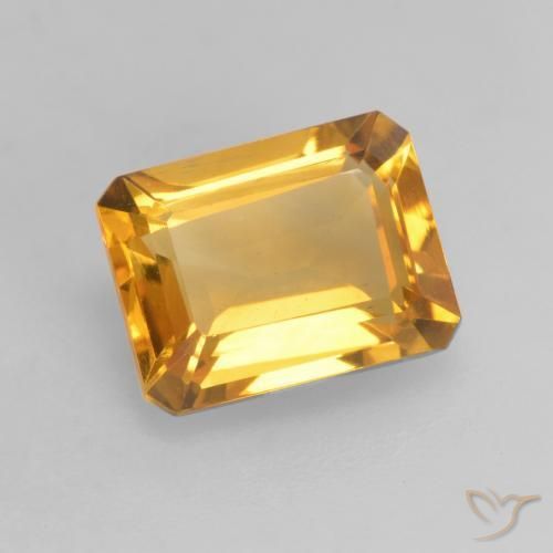 Citrino Arancio dorato naturale da 1.45 ct, Ottagonale / Taglio smeraldo, VVS-VS