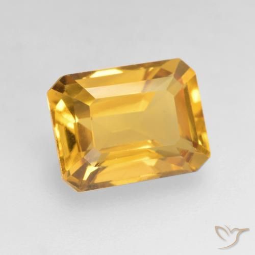 Citrino Dorato medio naturale da 1.69 ct, Ottagonale / Taglio smeraldo, VVS-VS