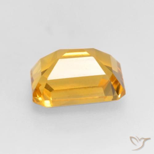 Citrino Dorato medio naturale da 1.69 ct, Ottagonale / Taglio smeraldo, VVS-VS