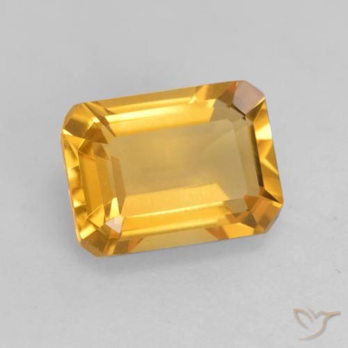 Citrino Arancio Dorato Profondo naturale da 1.52 ct, Ottagonale / Taglio smeraldo, VVS-VS