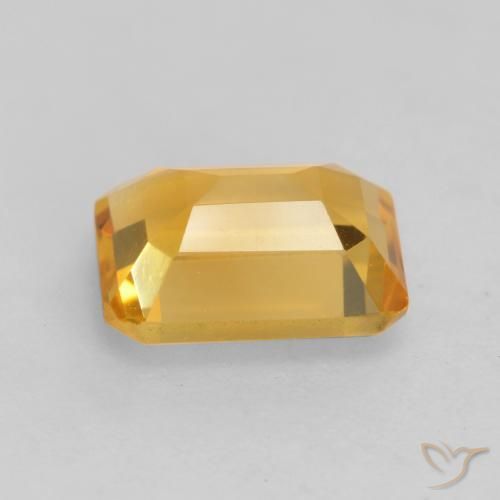 Citrino Arancio Dorato Profondo naturale da 1.52 ct, Ottagonale / Taglio smeraldo, VVS-VS