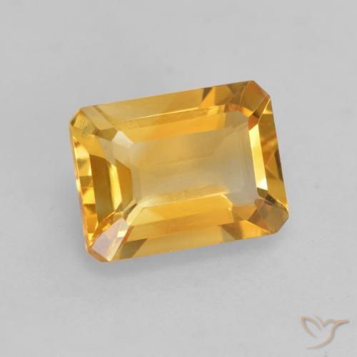 Citrino Arancio Dorato Profondo naturale da 1.44 ct, Ottagonale / Taglio smeraldo, VVS-VS