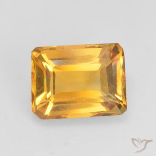 Citrino Dorato scuro naturale da 1.48 ct, Ottagonale / Taglio smeraldo, VVS-VS