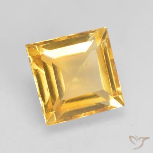 Citrino Oro brillante naturale da 1.68 ct, Quadrato, VVS-VS