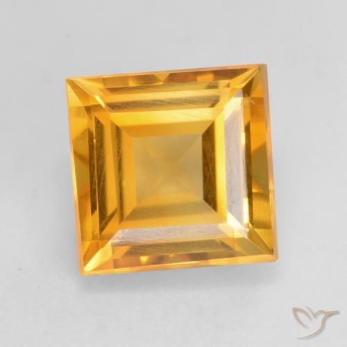 1.76ct Naturale Oro medio Citrino, Quadrato, VVS-VS