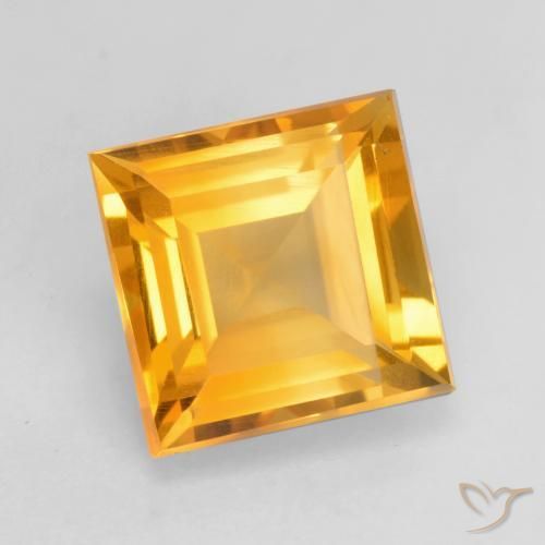 Citrino Oro medio naturale da 1.76 ct, Quadrato, VVS-VS