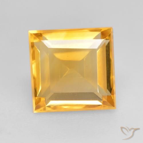 Citrino Dorato medio naturale da 1.76 ct, Quadrato, VVS-VS