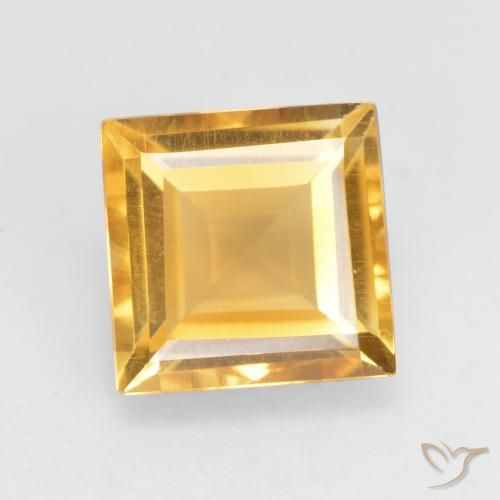 1.76ct Naturale Oro medio Citrino, Quadrato, VVS-VS