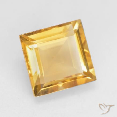 Citrino Oro medio naturale da 1.76 ct, Quadrato, VVS-VS