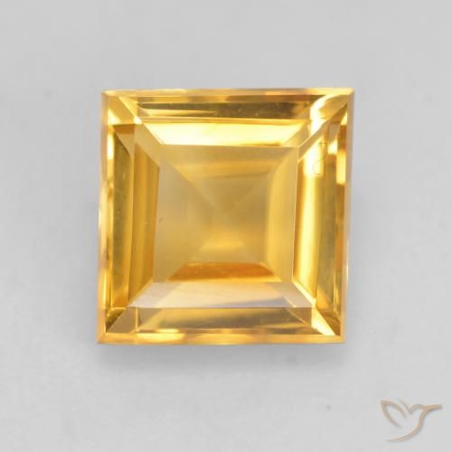 1.76ct Naturale Arancio dorato Citrino, Quadrato, VVS-VS