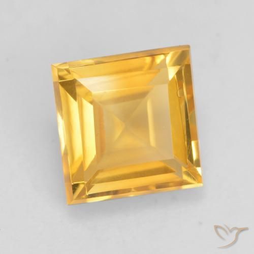 Citrino Arancio dorato naturale da 1.76 ct, Quadrato, VVS-VS