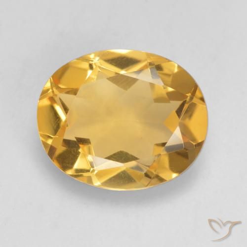 2.89ct Naturale Arancio Dorato Profondo Citrino, Ovale, VVS-VS