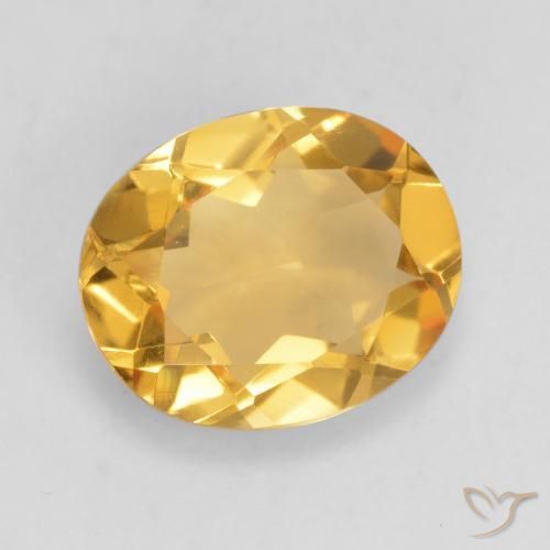Citrino Arancio Dorato Profondo naturale da 2.89 ct, Ovale, VVS-VS