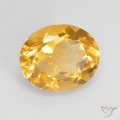 Citrino Dorato medio naturale da 3.79 ct, Ovale, VVS-VS