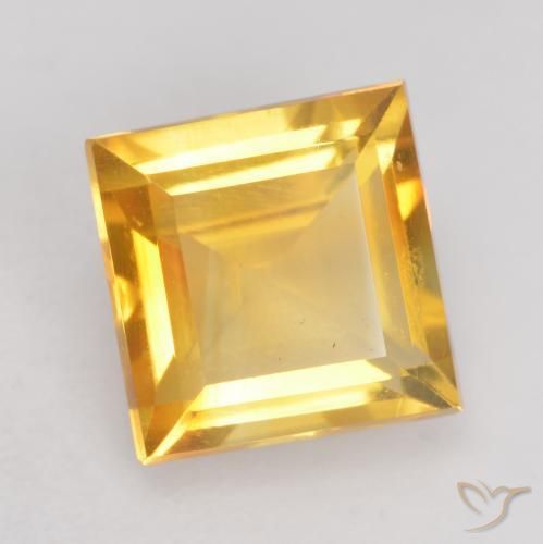 Citrino Oro brillante naturale da 1.57 ct, Quadrato, VVS-VS