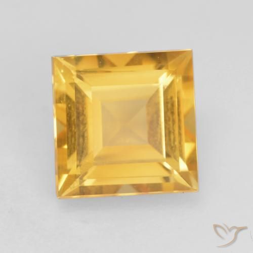 Citrino Dorato scuro naturale da 1.73 ct, Quadrato, VVS-VS