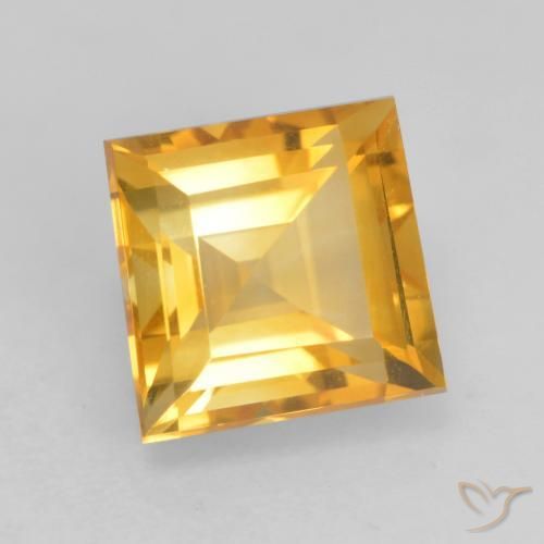 Citrino Oro brillante naturale da 1.93 ct, Quadrato, VVS-VS