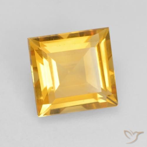 Citrino Oro brillante naturale da 1.56 ct, Quadrato, VVS-VS