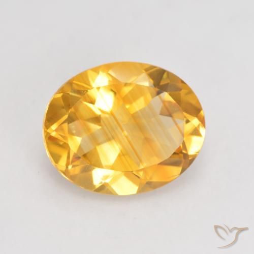 3.11ct Naturale Arancio Dorato Profondo Citrino, Ovale, VVS-VS