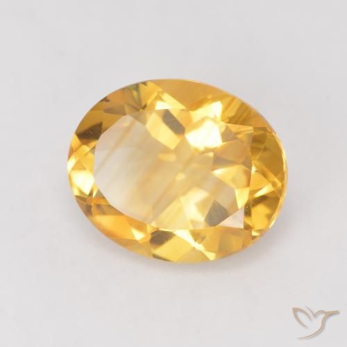 Citrino Arancio Dorato Profondo naturale da 3.11 ct, Ovale, VVS-VS