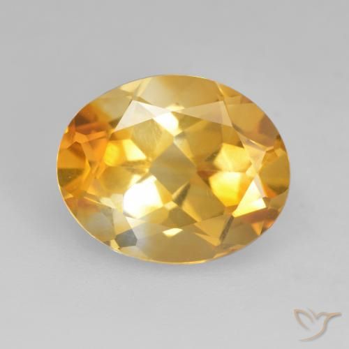 3.09ct Naturale Arancio Dorato Profondo Citrino, Ovale, VVS-VS