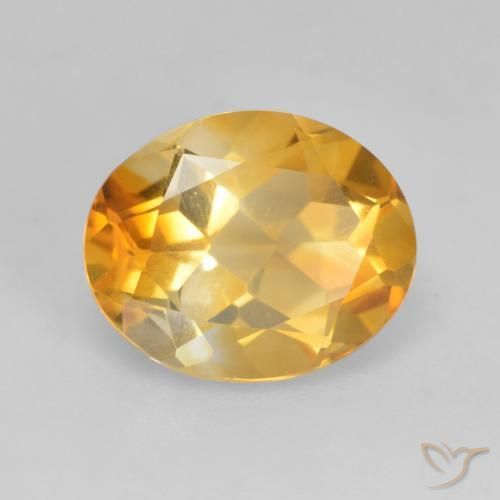 Citrino Arancio Dorato Profondo naturale da 3.09 ct, Ovale, VVS-VS