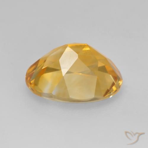 Citrino Arancio Dorato Profondo naturale da 3.09 ct, Ovale, VVS-VS