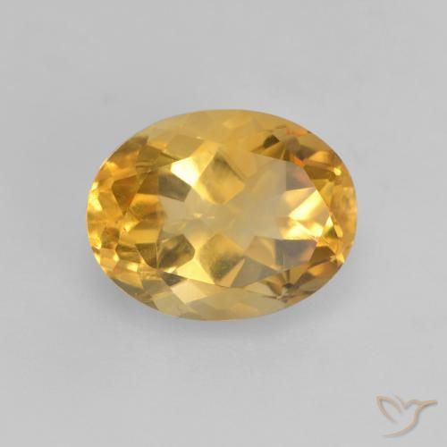 Citrino Arancio Dorato Profondo naturale da 1.77 ct, Ovale, VVS-VS