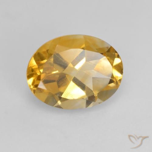 Citrino Arancio Dorato Profondo naturale da 1.61 ct, Ovale, VVS-VS