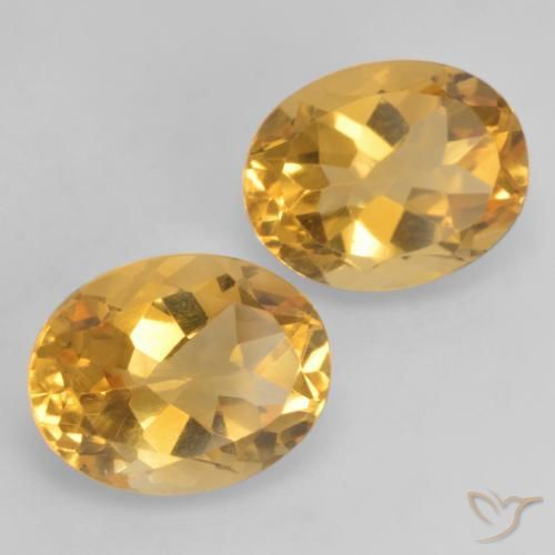 Gemme di Citrino Dorato medio-scuro naturale da 3.57 ct, Ovale, VVS-VS