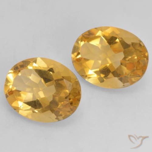 Gemme di Citrino Dorato medio-scuro naturale da 3.20 ct, Ovale, VVS-VS