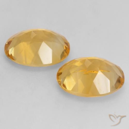 Gemme di Citrino Dorato medio-scuro naturale da 3.20 ct, Ovale, VVS-VS