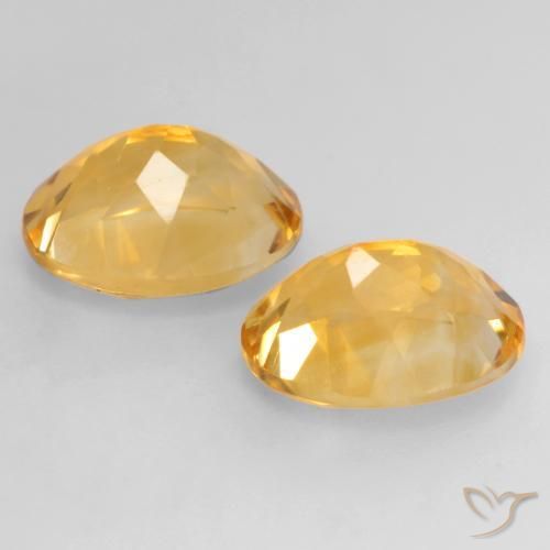Gemme di Citrino Dorato medio-scuro naturale da 3.46 ct, Ovale, VVS-VS
