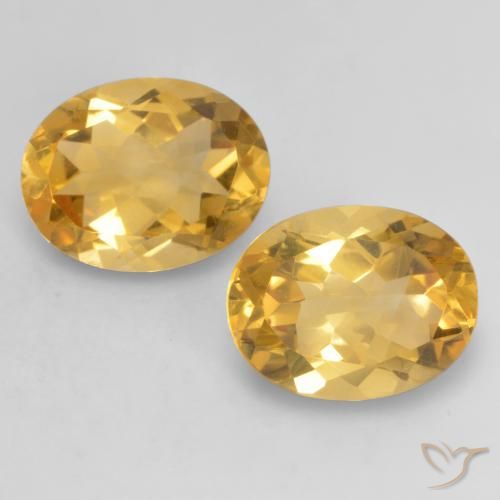 3.26ctw Naturale Arancio Dorato Profondo Citrino, Ovale, VVS-VS