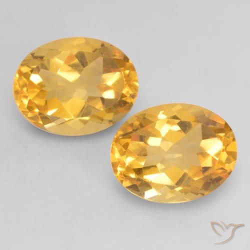 3.78ctw Naturale Arancio dorato Citrino, Ovale, VVS-VS
