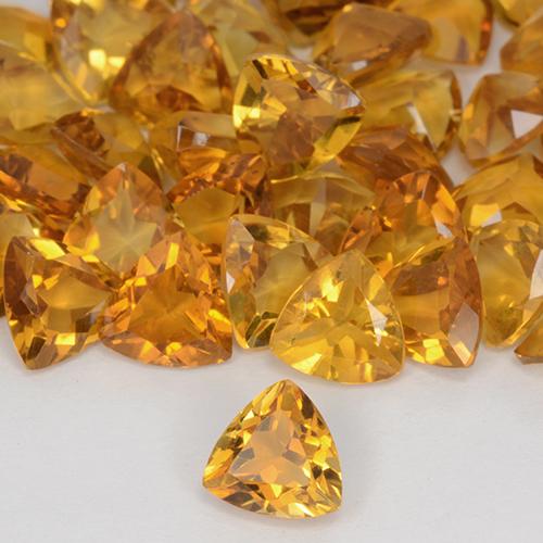 Gemme di Citrino Arancio Scuro-Oro naturale da 1.23 ct, Taglio trillion, VVS-VS