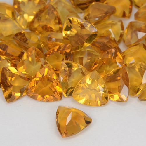 Gemme di Citrino Arancio Scuro-Oro naturale da 1.23 ct, Taglio trillion, VVS-VS
