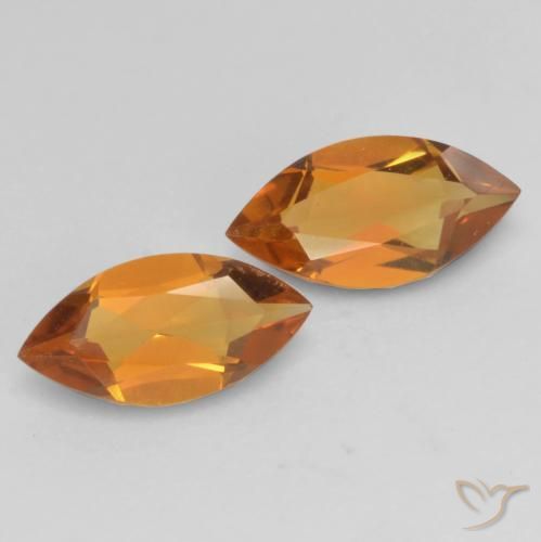 Gemme di Citrino Arancio Medio naturale da 0.89 ct, Taglio marquise, VVS-VS