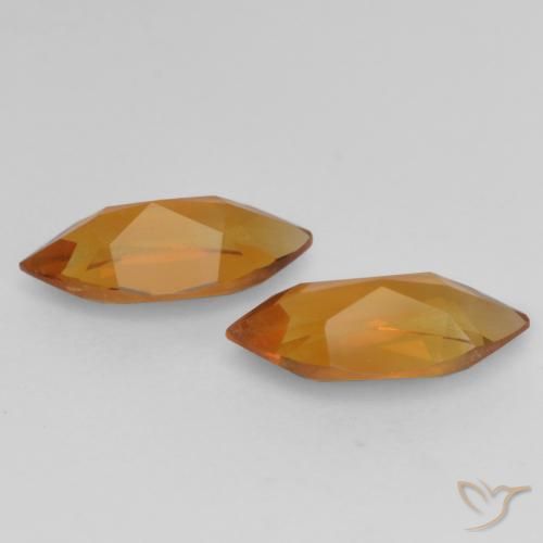Gemme di Citrino Arancio Medio naturale da 0.89 ct, Taglio marquise, VVS-VS